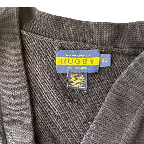 Polo Ralph Lauren Rugby Sweater Mens XLarge Elbow Patches Varsity - Picture 7 of 8